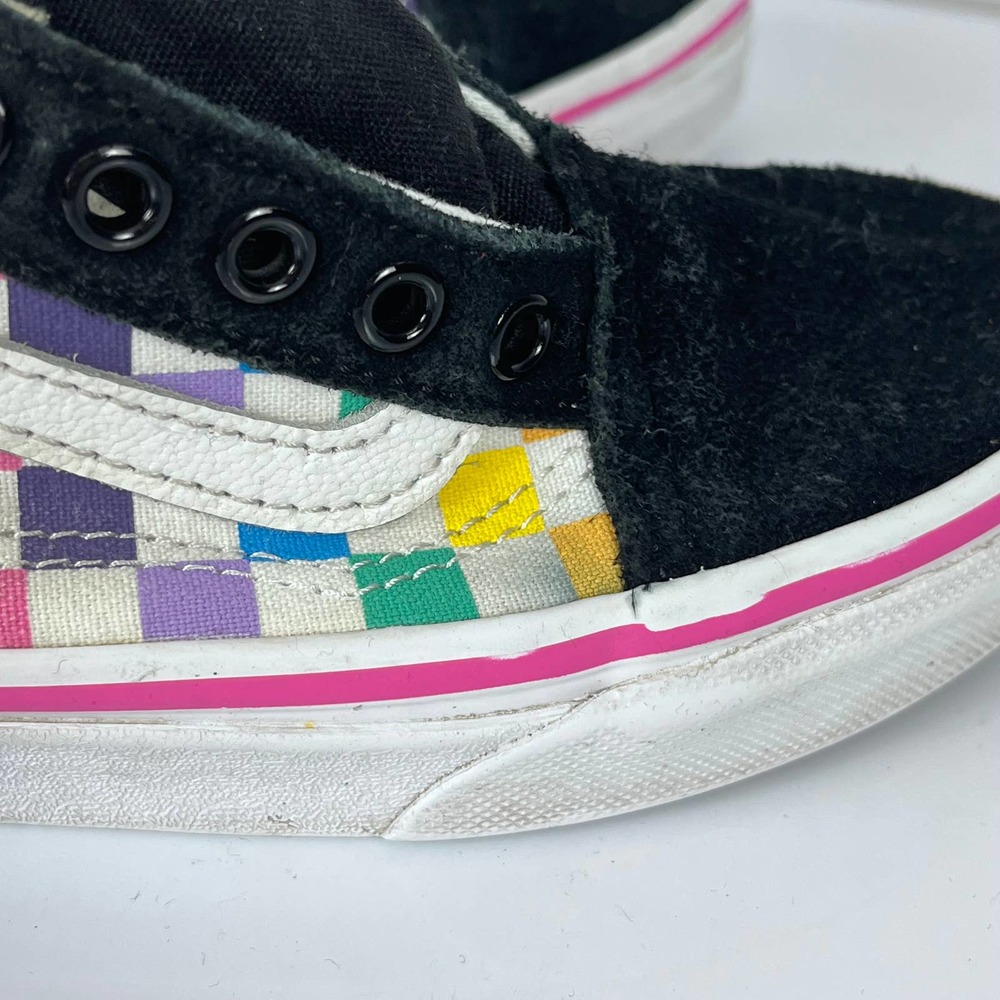 Vans Old Skool (Checker) Rainbow/White Youth Size 2 - Picture 5 of 11